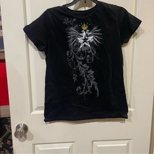 ELECTRIC CAFE Black Graphic Shirt Tee Medium